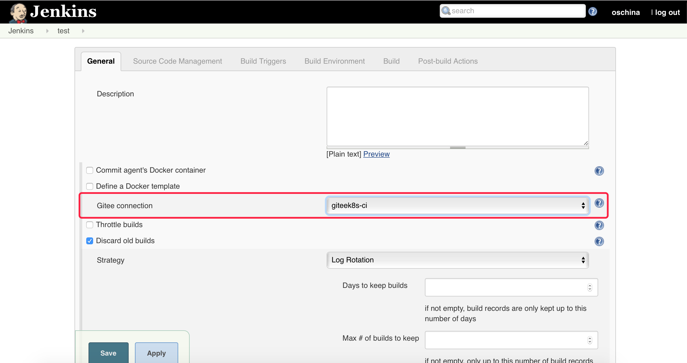 Task global configuration